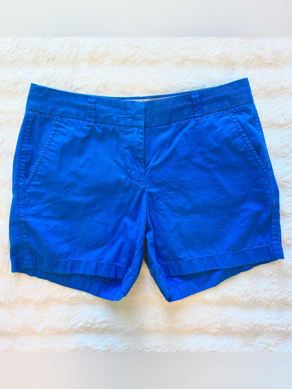 J.crew 5 inch chino shorts womens bright cornflower blue size 4